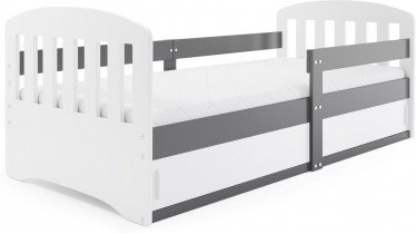 BMS Group - Dječji krevet Classic-1 - 80x160 cm - graphite/bijela
