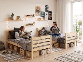 BMS Group - Krevet na kat Eryk - 90x190 cm - bor