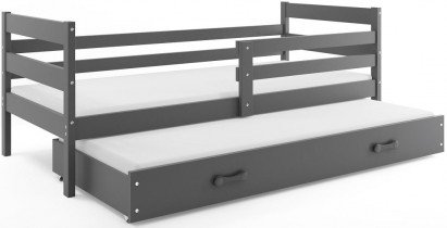 BMS Group - Dječji krevet Eryk s dodatnim ležajem - 80x190 cm - graphite/graphite