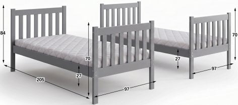 BMS Group - Krevet na kat Kubus - 90x200 cm