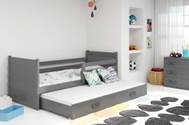 BMS Group - Dječji krevet Rico s dodatnim ležajem - 90x200 cm - graphite/graphite