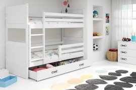 Krevet na kat Rico s ladicom - 90x200 cm - bijela/bijela