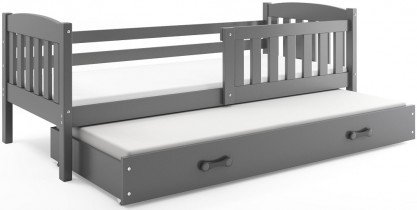 BMS Group - Dječji krevet Kubus s dodatnim ležajem - 90x200 cm - graphite/graphite