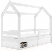 BMS Group - Dječji krevet Domek - 80x160 cm - bijela/bijela