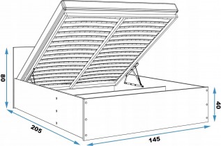 BMS Group - Tapecirani krevet Panamax  - 140x200 cm - bijela