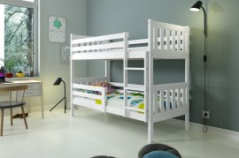 Krevet na kat Carino bez ladice - 90x200 cm - bijela/bijela