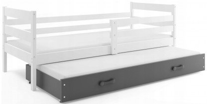 BMS Group - Dječji krevet Eryk s dodatnim ležajem - 80x190 cm - bijela/graphite