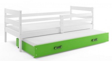 BMS Group - Dječji krevet Eryk s dodatnim ležajem - 80x190 cm - bijela/zelena