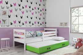 BMS Group - Dječji krevet Eryk s dodatnim ležajem - 90x200 cm - bijela/zelena