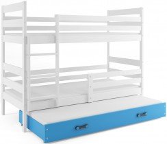 BMS Group - Krevet na kat Eryk s dodatnim ležajem - 80x160 cm - bijela/plava