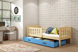 Dječji krevet Kubus - 80x160 cm - borovina/plava