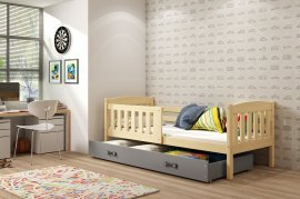Dječji krevet Kubus - 80x190 cm - borovina/graphite