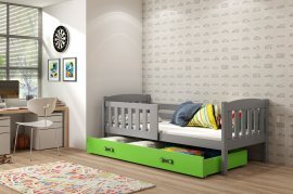 Dječji krevet Kubus - 80x160 cm - graphite/zelena