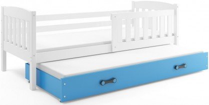 BMS Group - Dječji krevet Kubus s dodatnim ležajem - 80x190 cm - bijela/plava