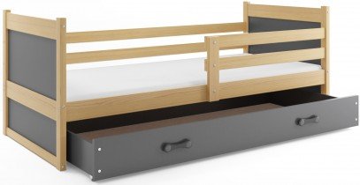 BMS Group - Dječji krevet Rico - 90x200 cm - borovina/graphite