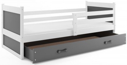 BMS Group - Dječji krevet Rico - 80x190 cm - bijela/graphite