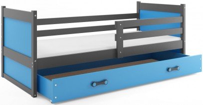 BMS Group - Dječji krevet Rico - 80x190 cm - graphite/plava
