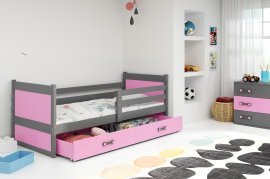 BMS Group - Dječji krevet Rico - 80x190 cm - graphite/roza
