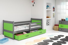 BMS Group - Dječji krevet Rico - 90x200 cm - graphite/zelena