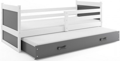 BMS Group - Dječji krevet Rico s dodatnim ležajem - 90x200 cm - bijela/graphite