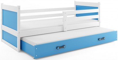 BMS Group - Dječji krevet Rico s dodatnim ležajem - 90x200 cm - bijela/plava