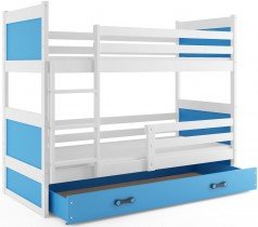 BMS Group - Krevet na kat Rico - 80x160 cm - bijela/plava