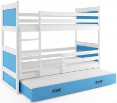 BMS Group - Krevet na kat Rico s dodatnim ležajem - 80x160 cm - bijela/plava
