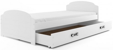 BMS Group - Dječji krevet Lili - 90x200 cm - bijela/bijela