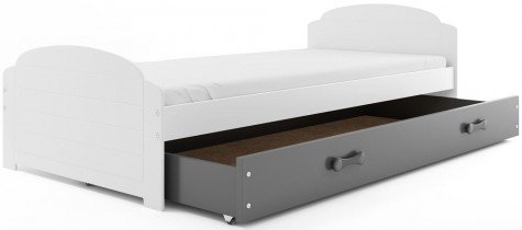 BMS Group - Dječji krevet Lili - 90x200 cm - bijela/graphite