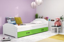 Dječji krevet Lili - 90x200 cm - bijela/zelena