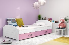 Dječji krevet Lili - 90x200 cm - bijela/roza