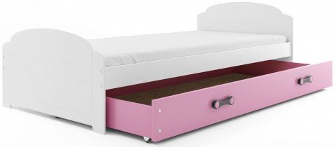 BMS Group - Dječji krevet Lili - 90x200 cm - bijela/roza