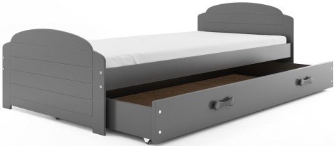 BMS Group - Dječji krevet Lili - 90x200 cm - graphite/graphite
