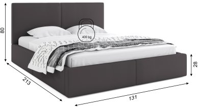 BMS Group - Krevet s funkcijom podizanja Hilton 2 - 120x200 cm - grafit