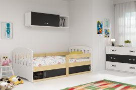 Dječji krevet Classic-1 - 80x160 cm - borovina/crna