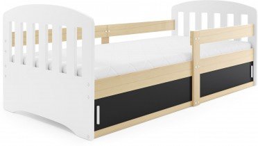 BMS Group - Dječji krevet Classic-1 - 80x160 cm - borovina/crna