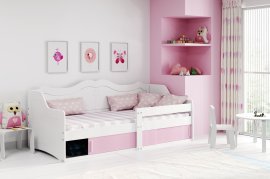 Dječji krevet Julka - 80x160 cm - bijela/roza
