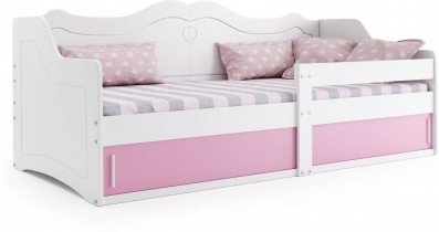 BMS Group - Dječji krevet Julka - 80x160 cm - bijela/roza