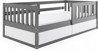 BMS Group - Dječji krevet Smart - 80x160 cm - graphite/bijela