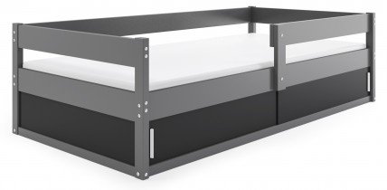 BMS Group - Dječji krevet Hugo - 80x160 cm - graphite/crna