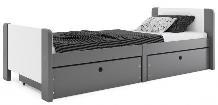 BMS Group - Dječji krevet Arek - 80x200 cm - graphite/graphite
