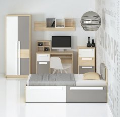 Dječja soba Drop - metalik siva - mala