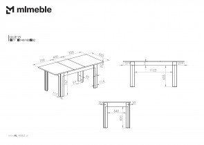 ML Meble - Blagovaonski stol na razvlačenje Lille 15