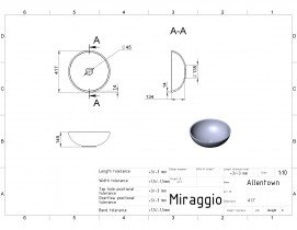 Miraggio - Nadgradni umivaonik Allentown