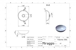 Miraggio - Nadgradni umivaonik Palermo 