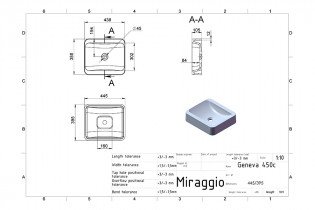 Miraggio - Nadgradni umivaonik Geneva 
