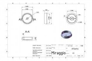 Miraggio - Nadgradni umivaonik Atlanta