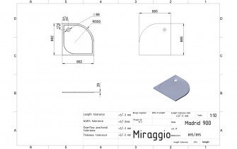 Miraggio - Tuš kada Madrid 900x900 mm