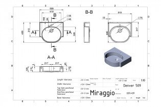 Miraggio - Nadgradni umivaonik Denver 512