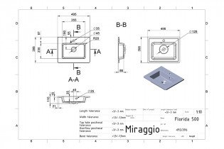 Miraggio - Nadgradni umivaonik Florida 500